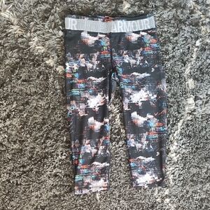 Under Armour Kids' Abstract Black Leggings